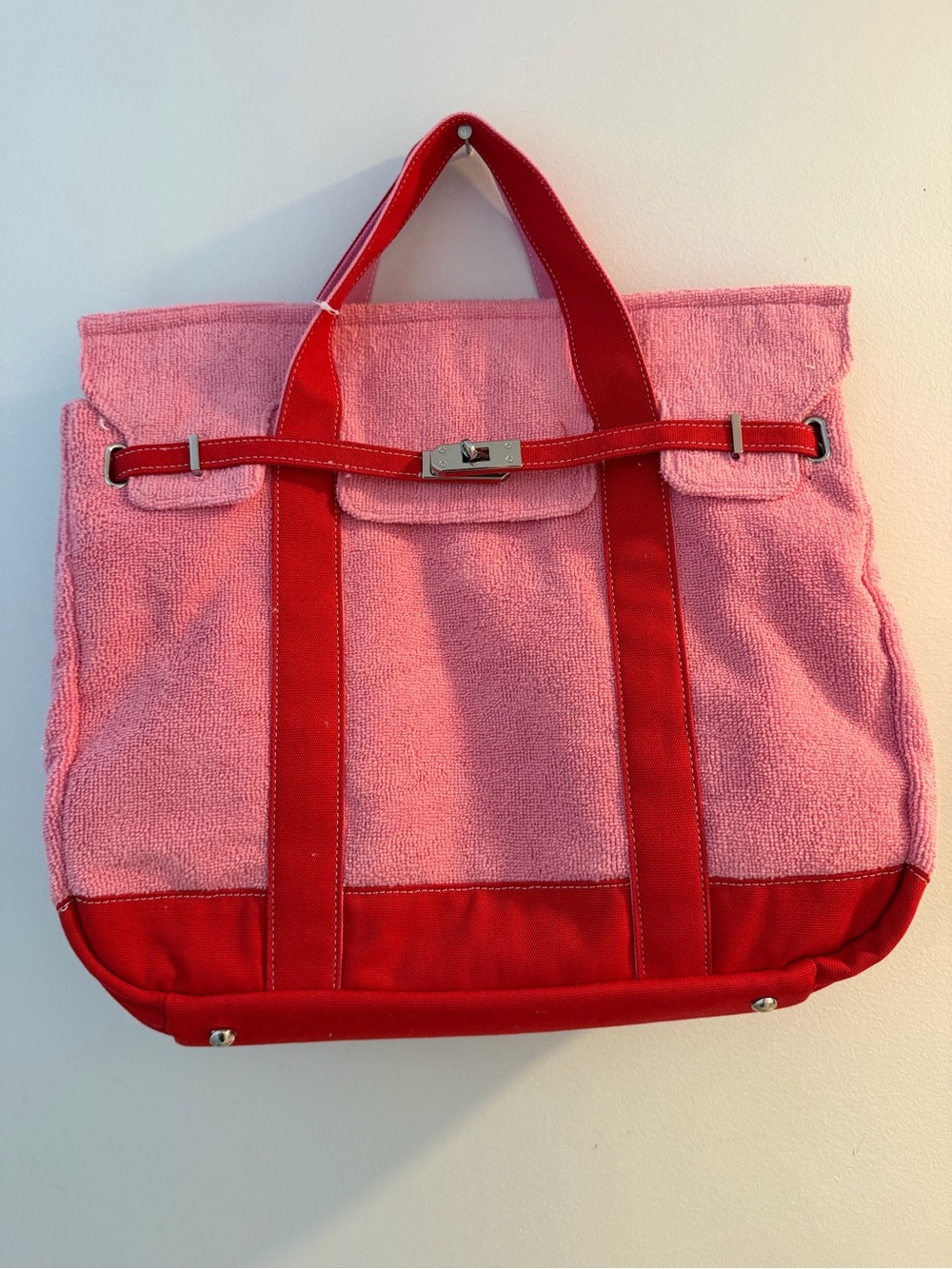 Sunwin Madaket Terry and Cotton Canvas Large Tote Handbag